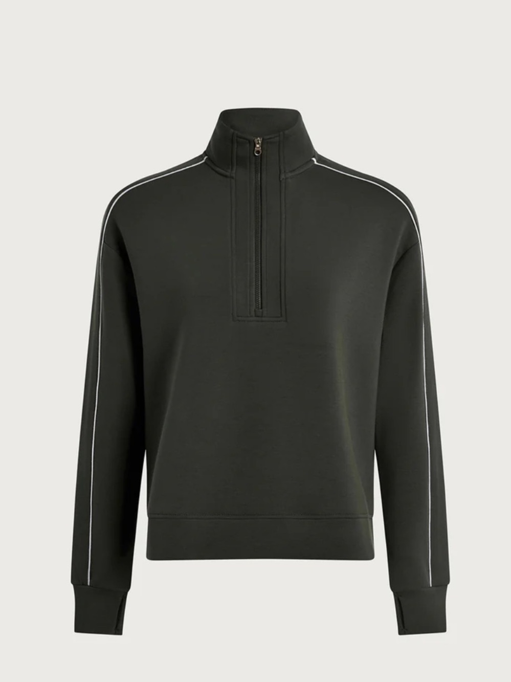 Varley Kirsi Half Zip Pullover Olive Green Scuba Sweatshirt - Size Small - Picture 5 of 12